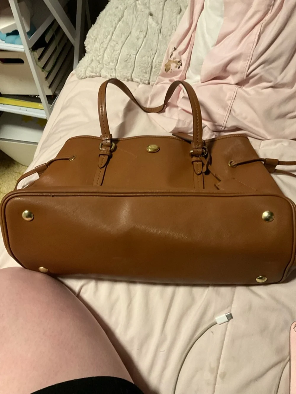 Brown Leather Tote Bag for Men - Classic Carryall